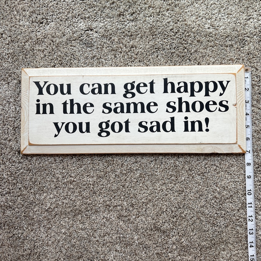 Inspirational Wooden Sign with Quote